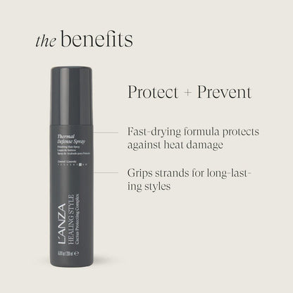 L'ANZA Healing Style Thermal Defense Spray – Hitzeschutzspray mit starkem Halt, Anti-Frizz, entwirrt und verleiht Glanz, UV- und Hitzeschutz (200 ml)
