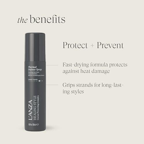 L'ANZA Healing Style Thermal Defense Spray – Hitzeschutzspray mit starkem Halt, Anti-Frizz, entwirrt und verleiht Glanz, UV- und Hitzeschutz (200 ml)