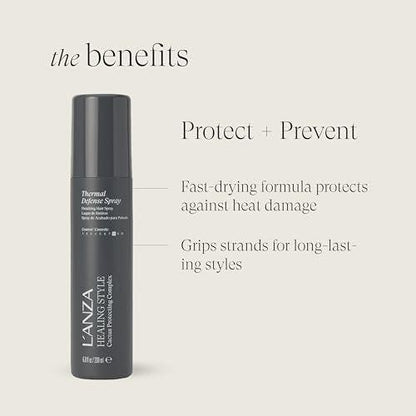 L'ANZA Healing Style Thermal Defense Spray – Hitzeschutzspray mit starkem Halt, Anti-Frizz, entwirrt und verleiht Glanz, UV- und Hitzeschutz (200 ml)