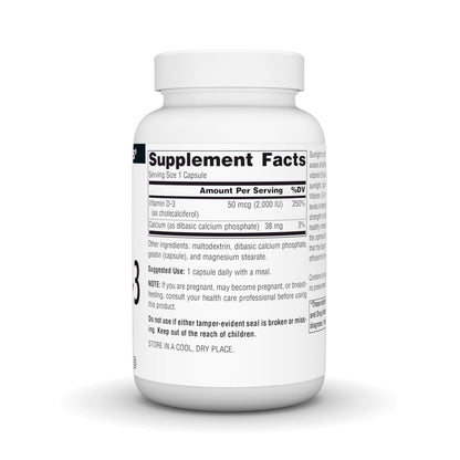Source Naturals Vitamin D-3, bioaktive Form für Knochen- und Immununterstützung*, 50 mcg (2000 IE) - 200 Kapseln