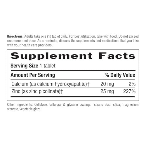 Country Life Zink Picolinat 25 mg – Hochwertiges Zinkpräparat für Immunsystem, Prostata & Zellgesundheit – Zertifiziert glutenfrei, vegan & halal, nicht gentechnisch verändert – 100 Tabletten