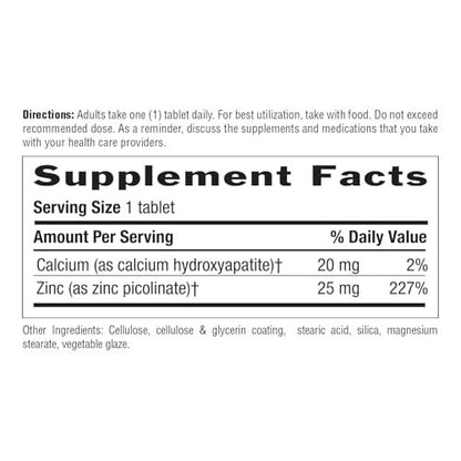 Country Life Zink Picolinat 25 mg – Hochwertiges Zinkpräparat für Immunsystem, Prostata & Zellgesundheit – Zertifiziert glutenfrei, vegan & halal, nicht gentechnisch verändert – 100 Tabletten