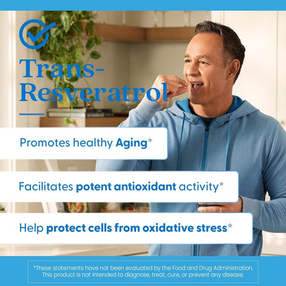 Doctor's Best Trans-Resveratrol 100 mg – Hochdosiertes Antioxidans aus japanischem Staudenknöterich, vegan, 60 Kapseln