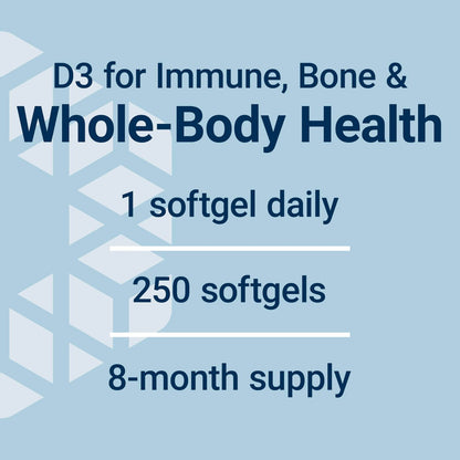 Life Extension Vitamin D3 25 mcg (1000 IE) – 250 Kapseln, Immunsystem-Unterstützung, Knochengesundheit, Ganzkörper-Gesundheit, Glutenfrei, Nicht-GVO