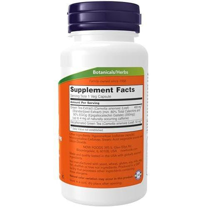 NOW Foods EGCg Grüntee-Extrakt 400 mg, 90 vegane Kapseln – Antioxidans & Radikalfänger