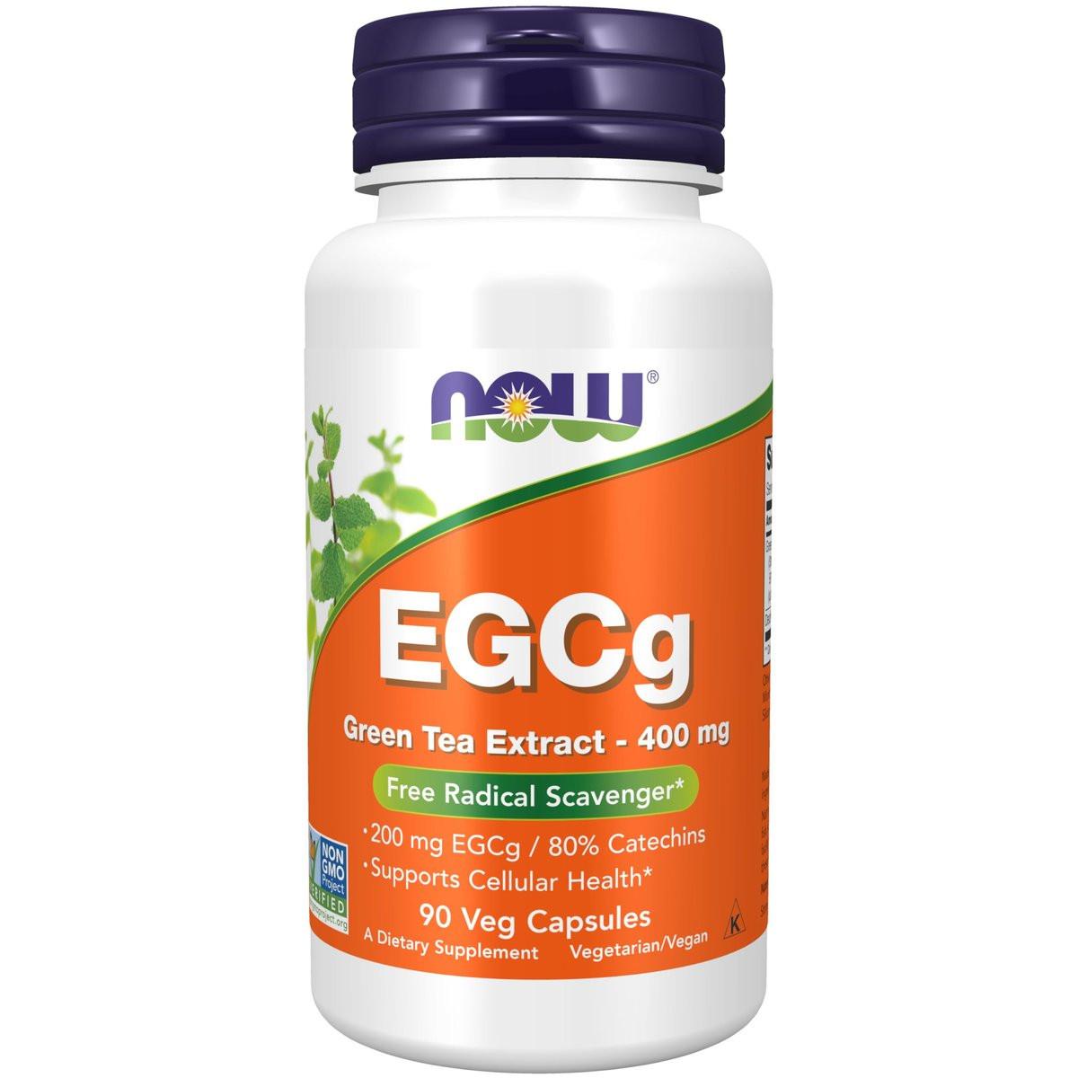 NOW Foods EGCg Grüntee-Extrakt 400 mg, 90 vegane Kapseln – Antioxidans & Radikalfänger