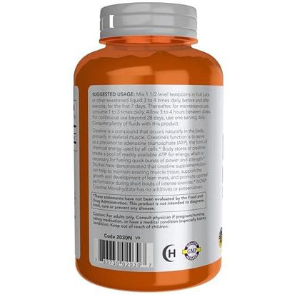 NOW Foods Creatin Monohydrat Pulver – 227 g (0,5 Pfund) – zur Unterstützung von Muskelaufbau und Energieproduktion