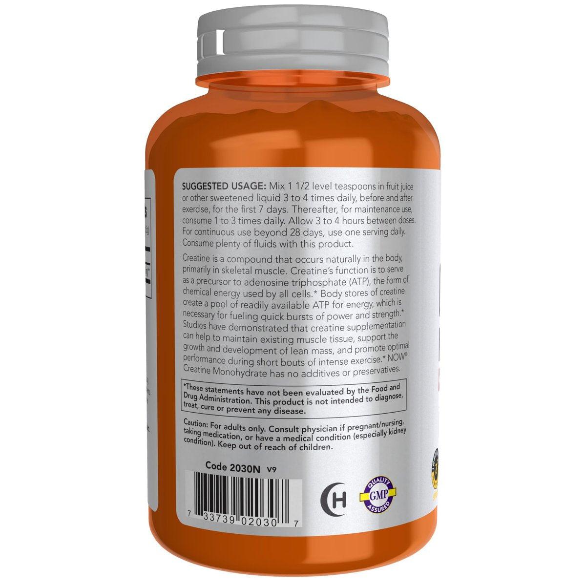 NOW Foods Creatin Monohydrat Pulver – 227 g (0,5 Pfund) – zur Unterstützung von Muskelaufbau und Energieproduktion