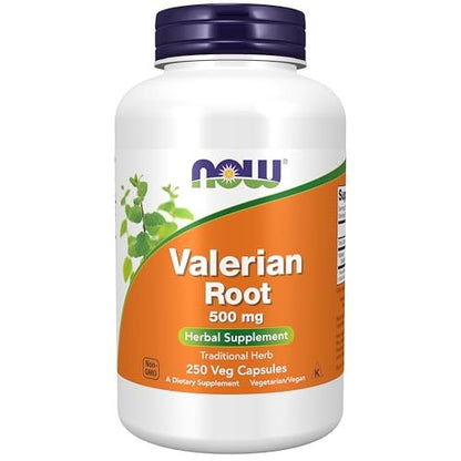 NOW Foods Valerianwurzel 500 mg - 250 vegane Kapseln, pflanzliches Nahrungsergänzungsmittel