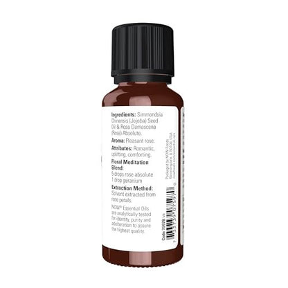 NOW Foods Bio-Öl, Rose Absolut, 5% Mischung aus reinem Rosen-Absolut-Öl in reinem Jojobaöl, romantischer Aromatherapie-Duft, vegan, kindersicherer Verschluss, 30 ml