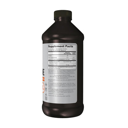 NOW Sports L-Carnitin Flüssig, Triple Strength 3000 mg, Zitrusgeschmack, 473 ml