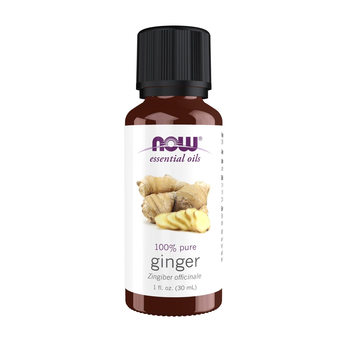 NOW Foods Ätherisches Ingweröl, 100% rein, 30 ml – würziger Aromatherapieduft, vegan, kindersicherer Verschluss