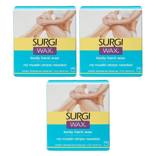 Surgiwax Haarentferner für Bikini, Körper & Beine – 4-Unzen-Boxen (3er-Pack)
