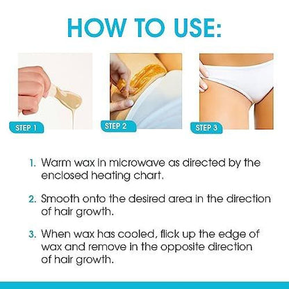 Surgiwax Brasilianisches Hartwachs-Waxing-Set für Intimbereich, 4 Unzen Boxen (3er-Pack)