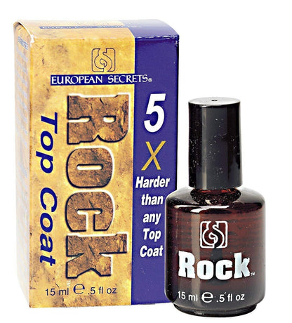 Super Nail European Secrets Rock Top Coat – Hochglanz-Versiegelung für langanhaltende Maniküre