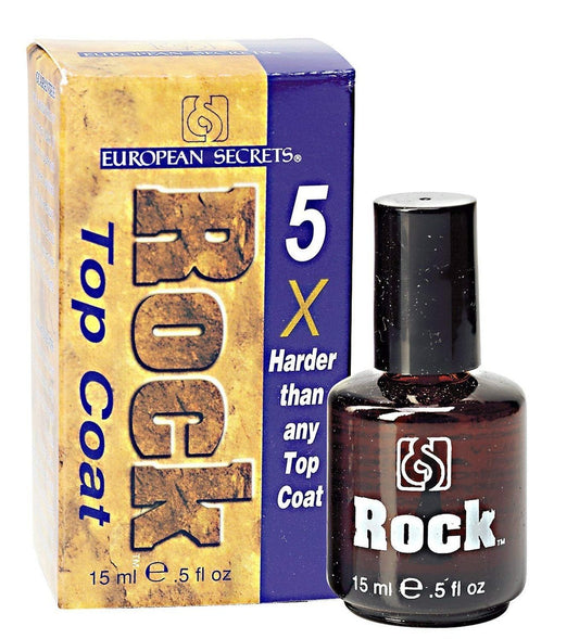 Super Nail European Secrets Rock Top Coat – Hochglanz-Versiegelung für langanhaltende Maniküre