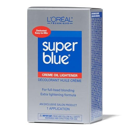 L'Oréal Technique Super Blue Aufheller-Kit – Haarbleichmittel für natürliche und künstliche Pigmente, einfache Anwendung