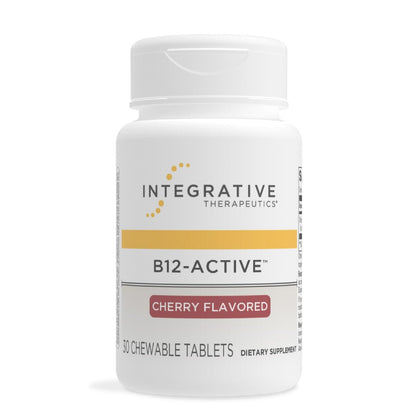 Integrative Therapeutics B12-Active – Kaubare Vitamin B12 Tabletten für die Nervenfunktion – Kirschgeschmack – 30 Tabletten – Laktose-, Soja- und Glutenfrei