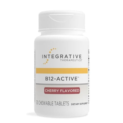 Integrative Therapeutics B12-Active – Kaubare Vitamin B12 Tabletten für die Nervenfunktion – Kirschgeschmack – 30 Tabletten – Laktose-, Soja- und Glutenfrei