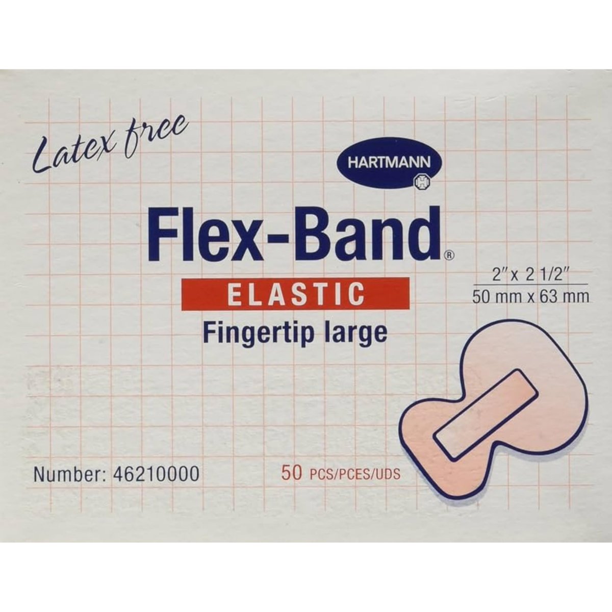 Flex-Band Fingerkuppenverbände - Große Fingerspitze, 50 Stück