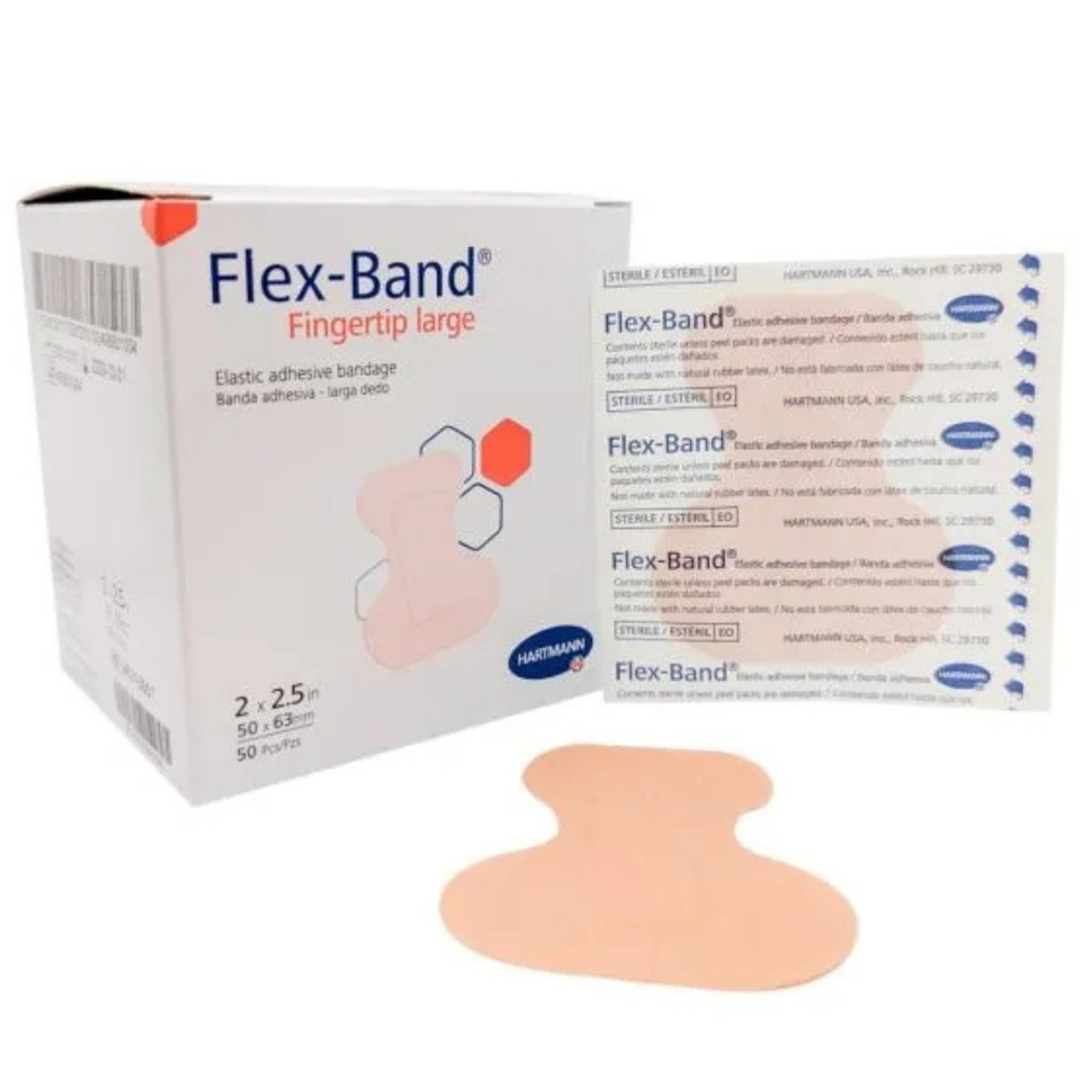 Flex-Band Fingerkuppenverbände - Große Fingerspitze, 50 Stück