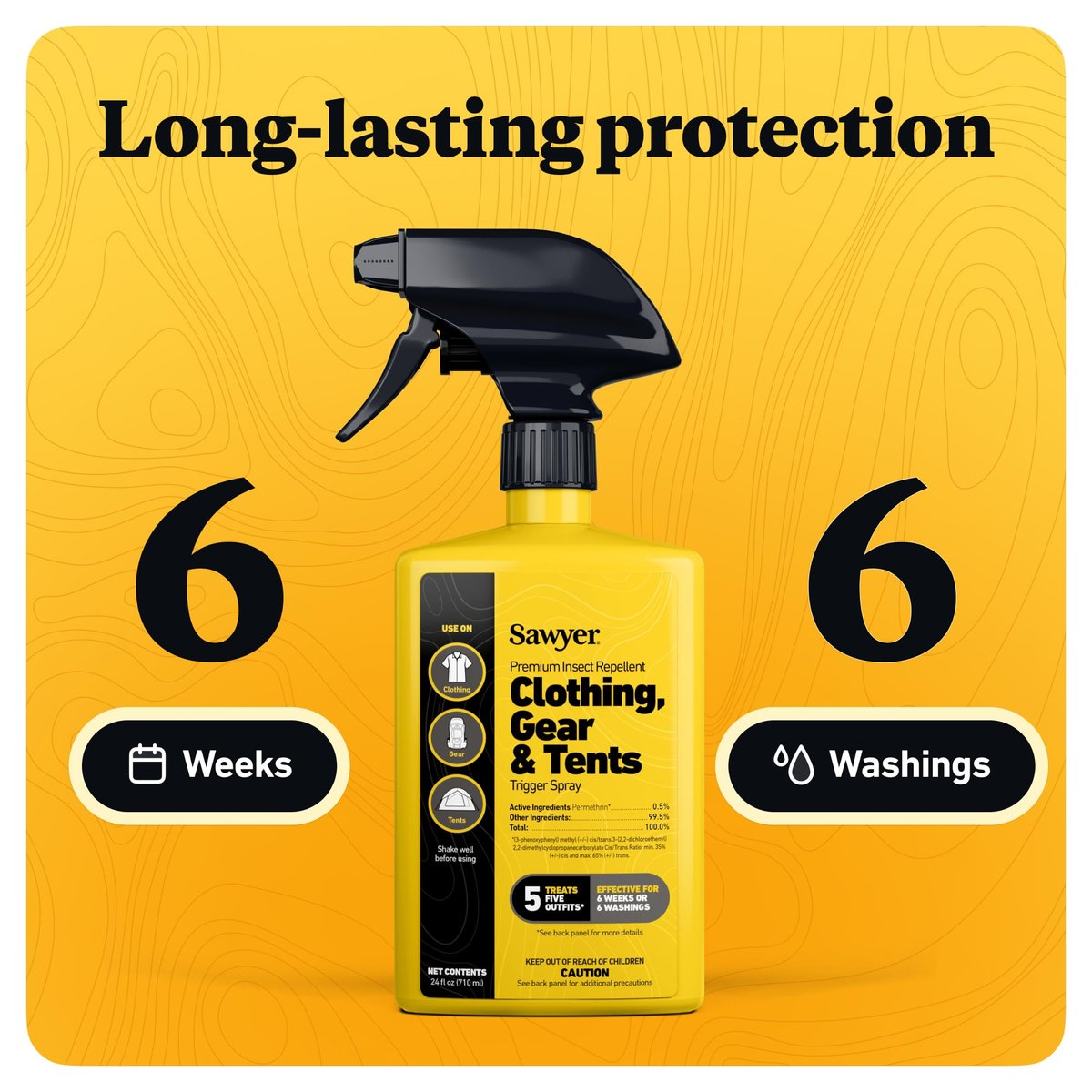 Sawyer SP657 Premium Permethrin Insektenschutzmittel für Kleidung, Ausrüstung & Zelte, Sprühflasche, 710 ml