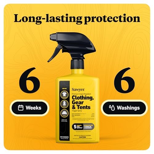 Sawyer SP657 Premium Permethrin Insektenschutzmittel für Kleidung, Ausrüstung & Zelte, Sprühflasche, 710 ml