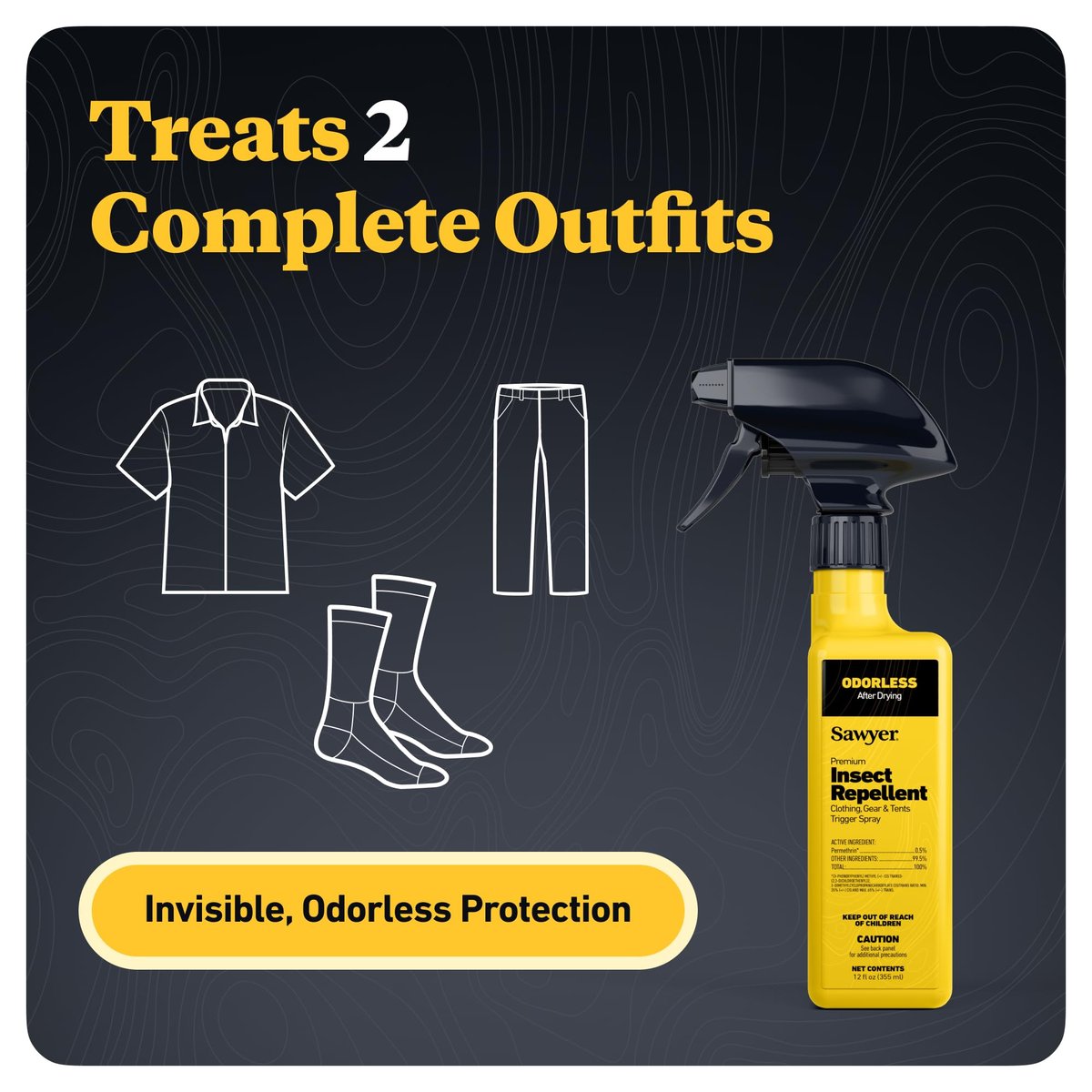 Sawyer Products SP649 Premium Permethrin Kleidung Insektenschutzmittel Sprühflasche, 355 ml