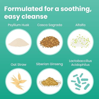 Sanar Naturals Darmreinigung | Ballaststoffe und Darmgesundheit mit Flohsamenschalen, Probiotika, Cascara Sagrada und Aloe Vera | GLP-1 Unterstützung, Verdauungswohlbefinden für Frauen und Männer, 90 Kapseln