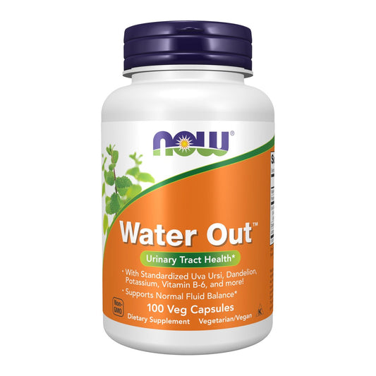 NOW Foods Nahrungsergänzungsmittel, Wasserausscheidung mit standardisierter Bärentraube, Löwenzahn, Kalium und Vitamin B-6, 100 vegane Kapseln