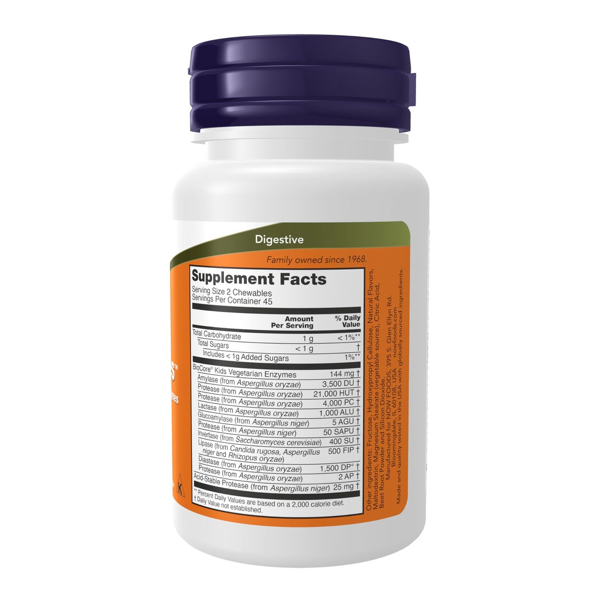 NOW Foods ChewyZymes – Breitspektrum-kaubare Enzyme mit Beerengeschmack, 90 Kautabletten
