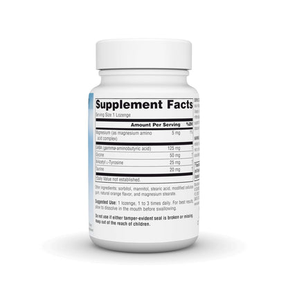 Source Naturals Serene Science GABA Calm – Schnell lösliche Lutschtabletten mit Orangen-Geschmack für eine beruhigende Stimmung, 60 Stück