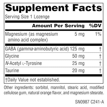 Source Naturals Serene Science GABA Calm – Schnell lösliche Lutschtabletten mit Orangen-Geschmack für eine beruhigende Stimmung, 60 Stück