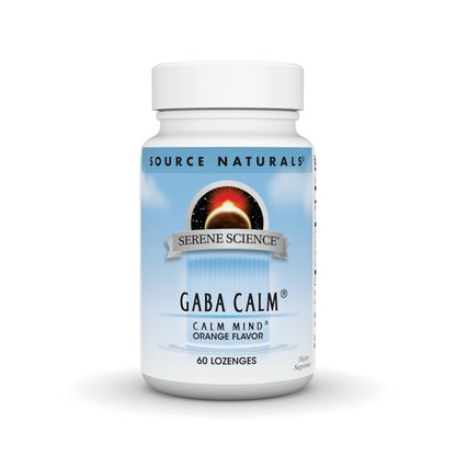 Source Naturals Serene Science GABA Calm – Schnell lösliche Lutschtabletten mit Orangen-Geschmack für eine beruhigende Stimmung, 60 Stück