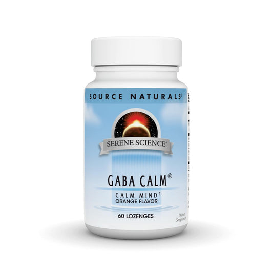 Source Naturals Serene Science GABA Calm – Schnell lösliche Lutschtabletten mit Orangen-Geschmack für eine beruhigende Stimmung, 60 Stück