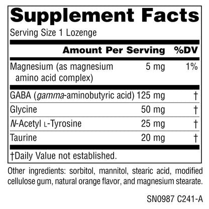 Source Naturals Serene Science GABA Calm – Schnell lösliche Lutschtabletten mit Orangen-Geschmack für eine beruhigende Stimmung, 60 Stück