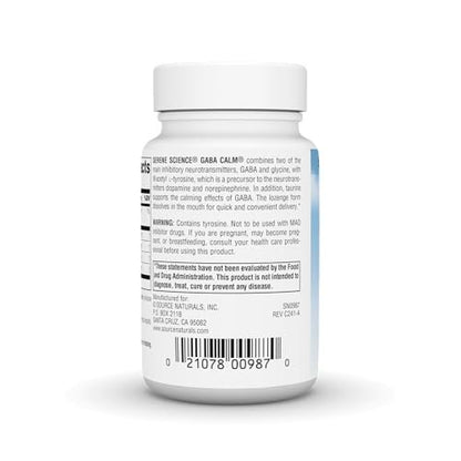 Source Naturals Serene Science GABA Calm – Schnell lösliche Lutschtabletten mit Orangen-Geschmack für eine beruhigende Stimmung, 60 Stück