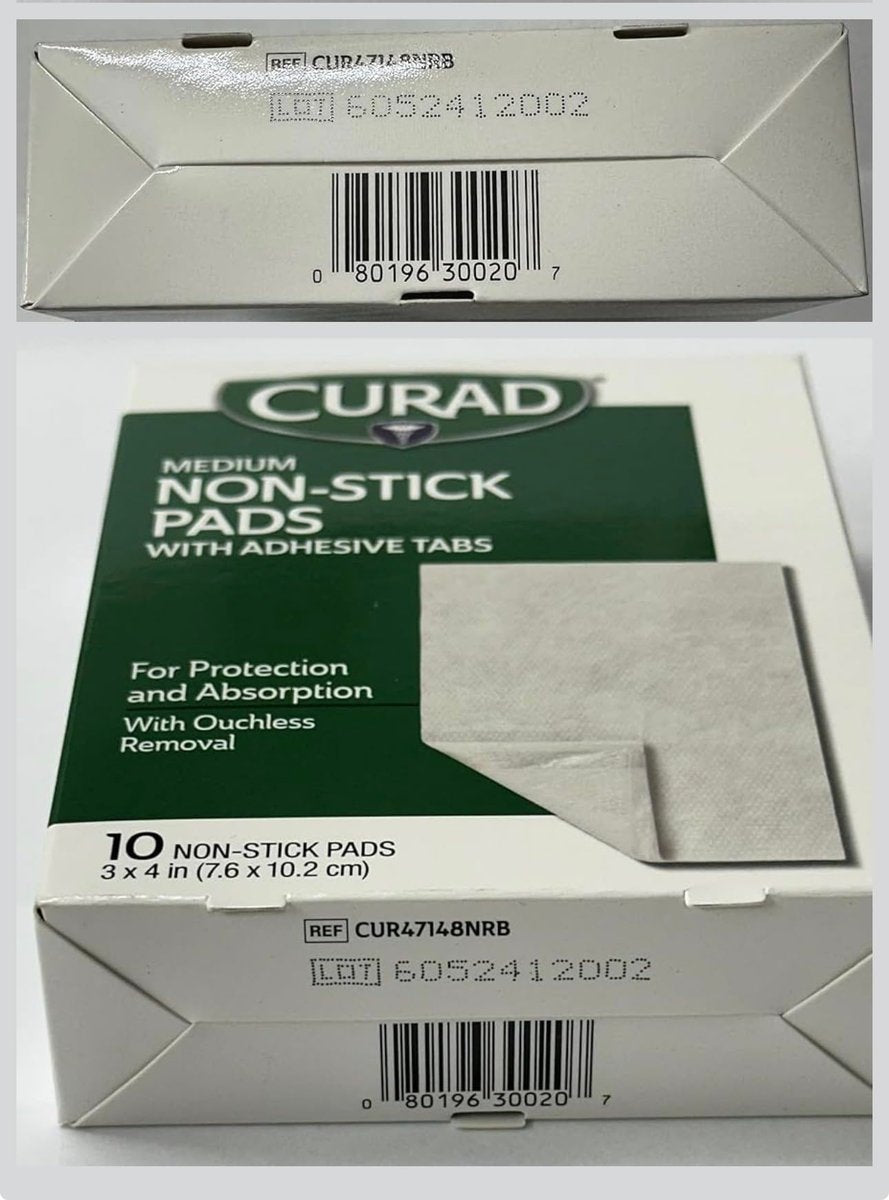 Curad Non-Stick Pads 3x4 Zoll, 10 Stück – Antihaft-Wundauflagen für sanfte Wundversorgung