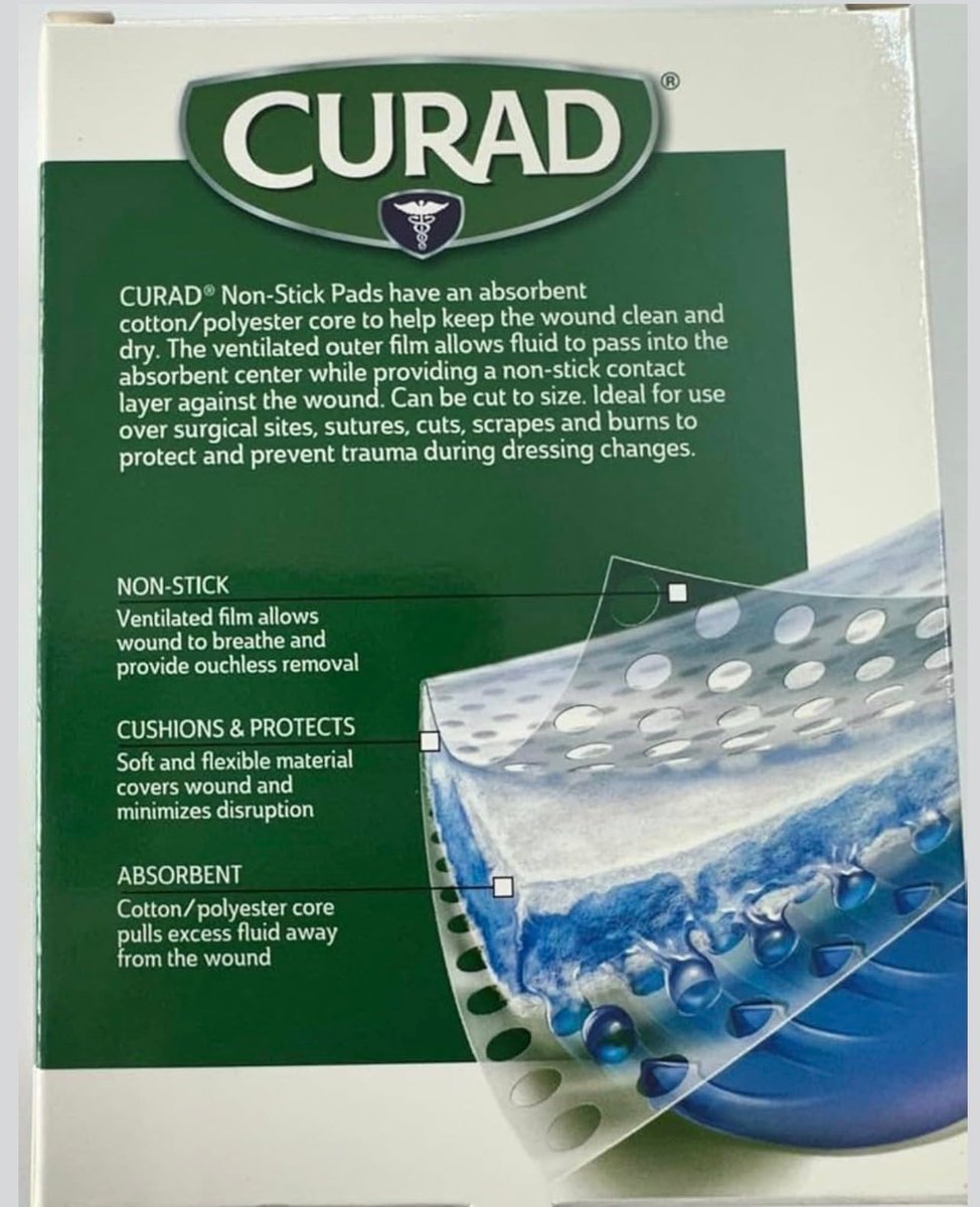 Curad Non-Stick Pads 3x4 Zoll, 10 Stück – Antihaft-Wundauflagen für sanfte Wundversorgung