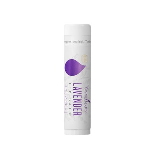 Young Living Lavendel Lippenbalsam – 0,15 oz – Ätherische Öle, beruhigt trockene Lippen, spendet Feuchtigkeit & pflegt, natürliche Lippenpflege, feuchtigkeitsspendende Lippenbehandlung