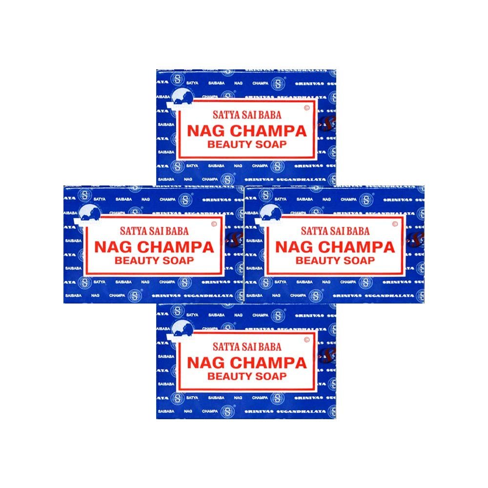 Satya Nag Champa Sai Baba Naturseife, 150 g (5 oz), 4er-Pack