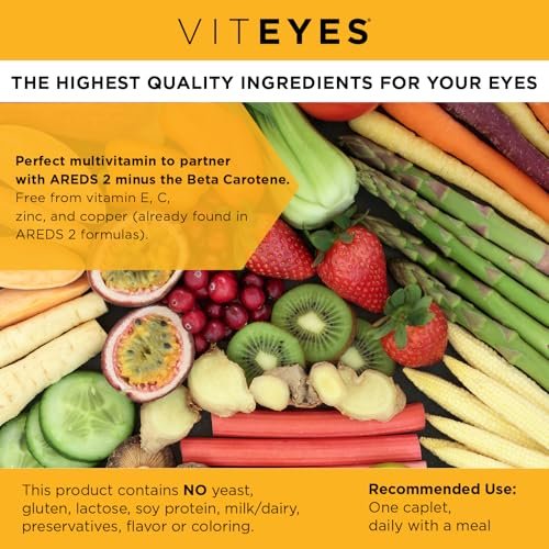 Viteyes Classic AREDS 2 Companion Beta-Carotin-freies Multivitamin-Präparat, umfassende Multivitamin-Formel für AREDS-2-Anwender, 90 Tabletten
