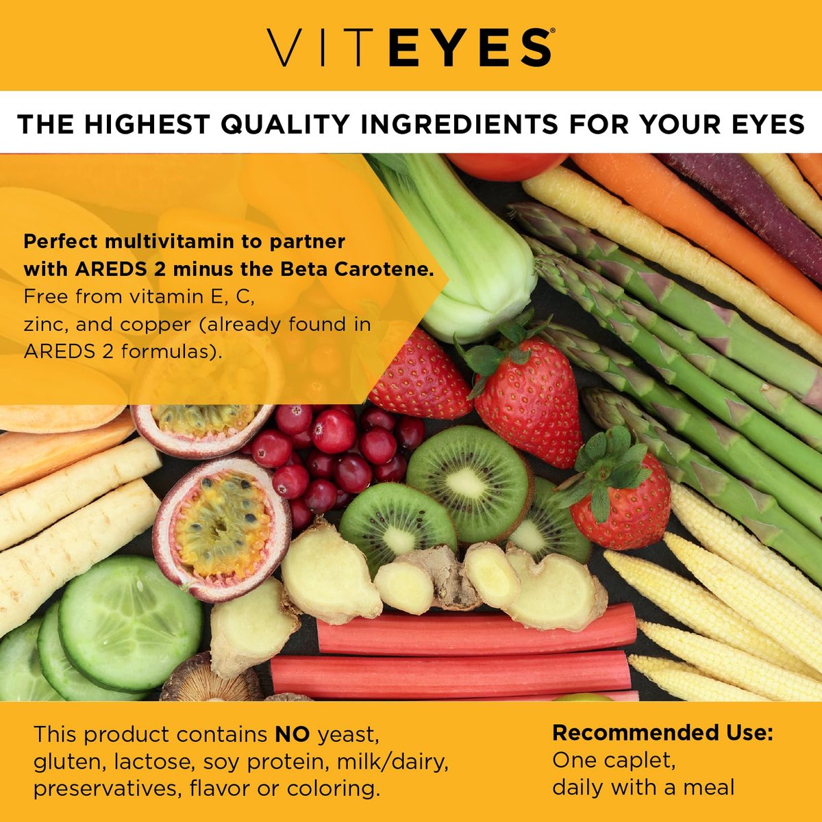 Viteyes Classic AREDS 2 Companion Beta-Carotin-freies Multivitamin-Präparat, umfassende Multivitamin-Formel für AREDS-2-Anwender, 90 Tabletten