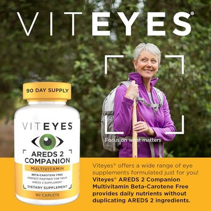 Viteyes Classic AREDS 2 Companion Beta-Carotin-freies Multivitamin-Präparat, umfassende Multivitamin-Formel für AREDS-2-Anwender, 90 Tabletten