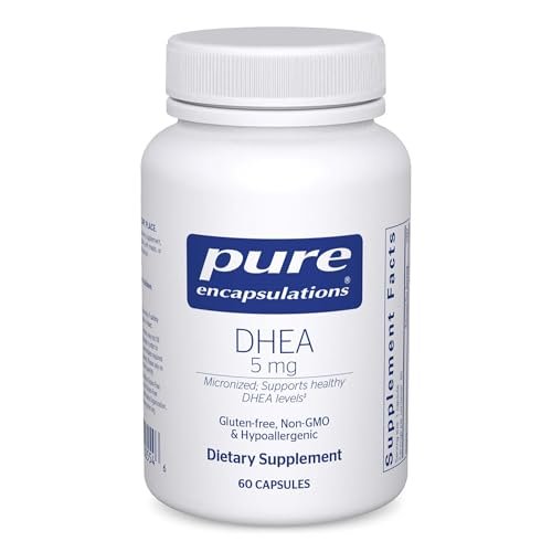 Pure Encapsulations DHEA 5 mg – Immununterstützung & Hormonbalance* – mikronisiertes DHEA – glutenfrei & vegan – 60 Kapseln