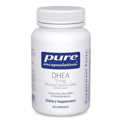 Pure Encapsulations DHEA 5 mg – Immununterstützung & Hormonbalance* – mikronisiertes DHEA – glutenfrei & vegan – 60 Kapseln