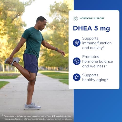 Pure Encapsulations DHEA 5 mg – Immununterstützung & Hormonbalance* – mikronisiertes DHEA – glutenfrei & vegan – 60 Kapseln