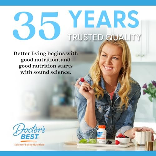 Doctor's Best Lutein 20 mg mit Zeaxanthin 1 mg – Augenvitamine für Männer & Frauen, Sehkraft- und Makulagesundheit, Kapseln mit Ringelblumenextrakt – 60 Softgels