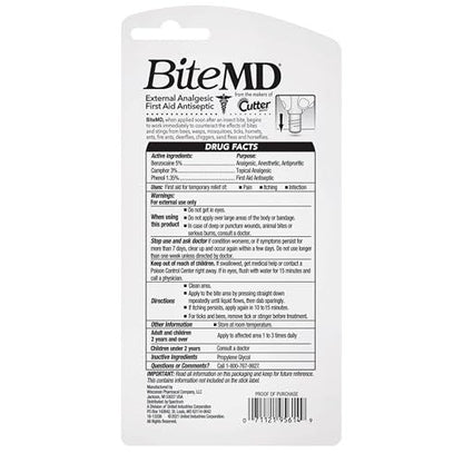 Cutter BiteMD Insektenstich-Stift zur Linderung – Analgetisch & Antiseptisch – 0,5 Fl Oz (6er-Pack)