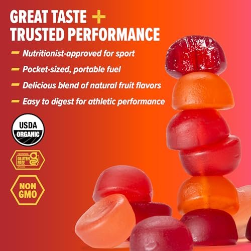 Honey Stinger Bio-Obst-Smoothie Energie-Kaugummi – Glutenfrei & koffeinfrei – für Training, Laufen & Sport – 21,6 Unzen (12er-Pack)
